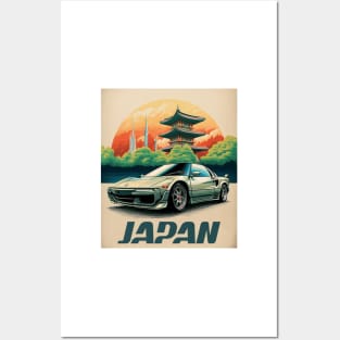 Japan Honda NSX Vintage Travel Art Poster Posters and Art